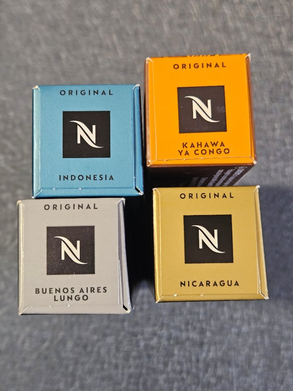 Nespresso Original MIX - Congo, Nicaragua, Buenos Aires, Indonesia - 4 NEW